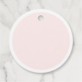 ピンクパールとプロセッコピンクブライダルシャワー フェイバータグ (裏面)