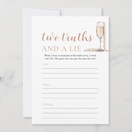 ピンクパールとプロセッコ二つの真実とライゲーム 招待状 (正面)