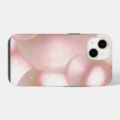 ピンクパールの美しいiPhone 14ケース iPhoneケース (裏面横)