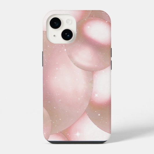 ピンクパールの美しいiPhone 14ケース iPhoneケース (裏面)