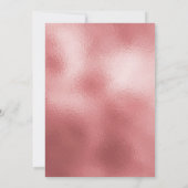 ピンクパールウォーターカラーフローラ異教の処理 招待状 (裏面)