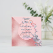 ピンクパールウォーターカラーフローラ異教の処理 案内状 (スタンド正面)