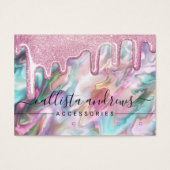 ピンクパールオパールグリッタードリップスローイヤリングロゴ (正面)