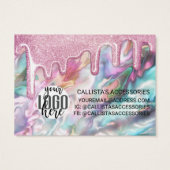 ピンクパールオパールグリッタードリップスローイヤリングロゴ (裏面)