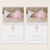 ピンクパールクロスボンボニエールラベル (正面&裏面)