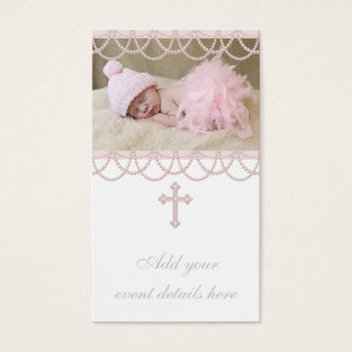 ピンクパールクロスボンボニエールラベル