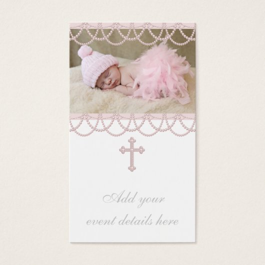 ピンクパールクロスボンボニエールラベル (正面)