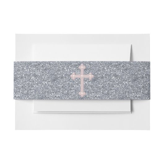 ピンクパールクロス 招待状ベリーバンド (正面例)