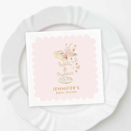 ピンクパールスアンドプロセッコブライダルシャワー スタンダードカクテルナプキン