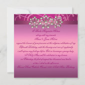 ピンクパールスワーズキンセアニラ招待状 招待状 (裏面)