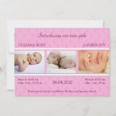 ピンクパールツイン発表 案内状 (正面)