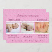 ピンクパールツイン発表 案内状 (正面/裏面)