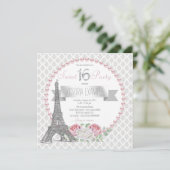 ピンクパールパリスウィート16パーティー 招待状 (スタンド正面)