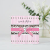 ピンクパールヒョウ甘い16パーティー 招待状 (スタンド正面)