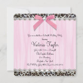 ピンクパールヒョウ甘い16パーティー 招待状 (裏面)