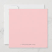 ピンクパールピンクパリスウィート16誕生日パーティー 招待状 (裏面)