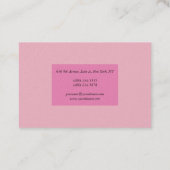 ピンクパールフェミニンミニマルプロフェッショナルモダン 名刺 (裏面)