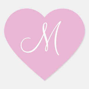 ピンクパールユア独自のモノグラム結婚ズ ハートシール