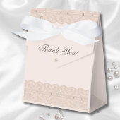 ピンクパールリージェンシーヴィンテージレースブライダルシャワー フェイバーボックス