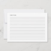 ピンクパール及びプロセッコブライダルシャワーレシピカード 招待状 (裏面)