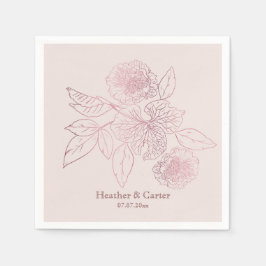 ピンクパール植物学 スタンダードカクテルナプキン