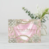 ピンクパール誕生日パーティー 招待状 (スタンド正面)