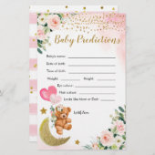 ピンクパール赤ちゃんシャワーベビー予測ゲーム (正面/裏面)