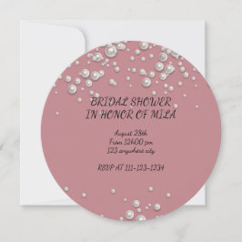 ピンクパール ブライダルシャワー 招待状