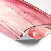 ピンクパール&プロセッコブライダルシャワーウェルカムサイン ポスター (角)