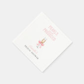 ピンクパール&プロセッコブライダルシャワーサイン スタンダードカクテルナプキン (角)