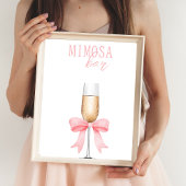 ピンクパール&プロセッコ ブライダルシャワーミモサバー ポスター