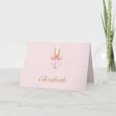 ピンクパール＆プロセッコ ブライダルシャワー サンキューカード (正面)