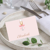 ピンクパール＆プロセッコ ブライダルシャワー サンキューカード