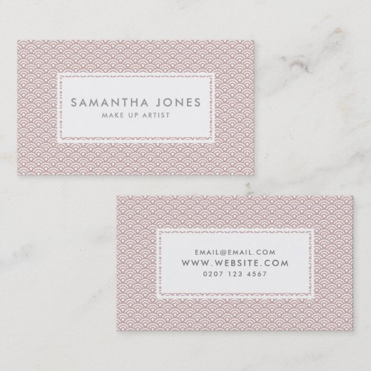 ピンクパ日本のターンデザインモダンメイクアップアーティスト 名刺 (正面/裏面)