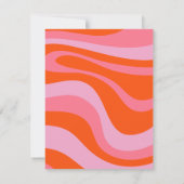 ピンクヒッパイグルービーレトロブライダルシャワー 招待状 (裏面)