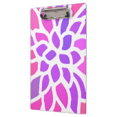 ピンクヒッパイフラワーレトロ モダン クリップボード (左)