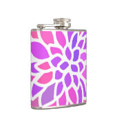 ピンクヒッパイフラワーレトロ モダン フラスク (右)