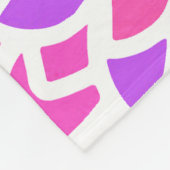 ピンクヒッパイフラワーレトロ モダン フリースブランケット (角)