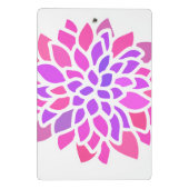 ピンクヒッパイフラワーレトロ モダン ミニクリップボード (裏面)