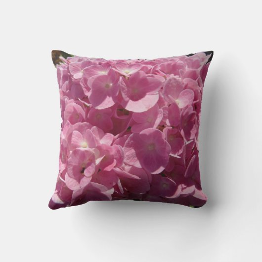 ピンクヒドラグレア:ほとん無地のど軽いピンク枕 クッション (裏面)