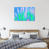 ピンクヒヤシンス春の花フローラ絵画アート キャンバスプリント (インサイチュ (寝室))
