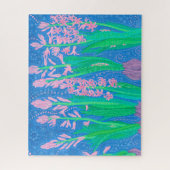 ピンクヒヤシンス春の花フローラ絵画アート ジグソーパズル (縦)
