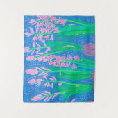 ピンクヒヤシンス春の花フローラ絵画アート タペストリー (正面)