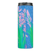 ピンクヒヤシンス春の花フローラ絵画アート タンブラー (裏面)