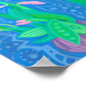 ピンクヒヤシンス春の花フローラ絵画アート ポスター (角)