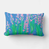 ピンクヒヤシンス春の花フローラ絵画アート ランバークッション (正面)