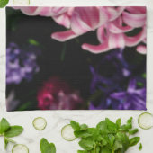 ピンクヒヤシンス春フローラ キッチンタオル (折り畳み)