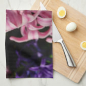 ピンクヒヤシンス春フローラ キッチンタオル (四つ折り)