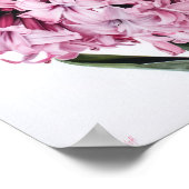 ピンクヒヤシンス花アートプリントポスター ポスター (角)