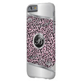 ピンクヒョウとメタルプリント | モノグラム Case-Mate iPhoneケース (裏面左)